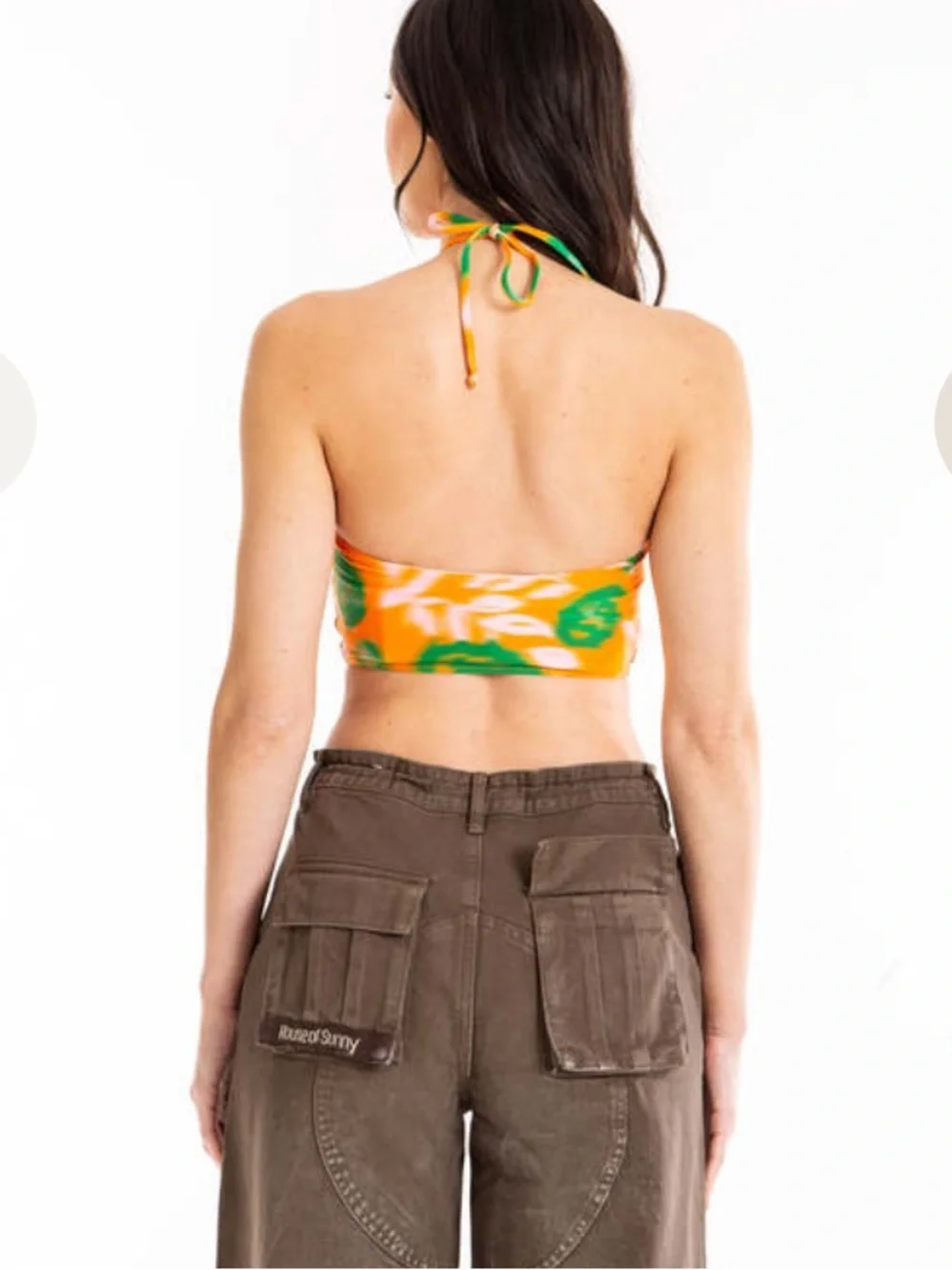 Ganni tie halter 11”